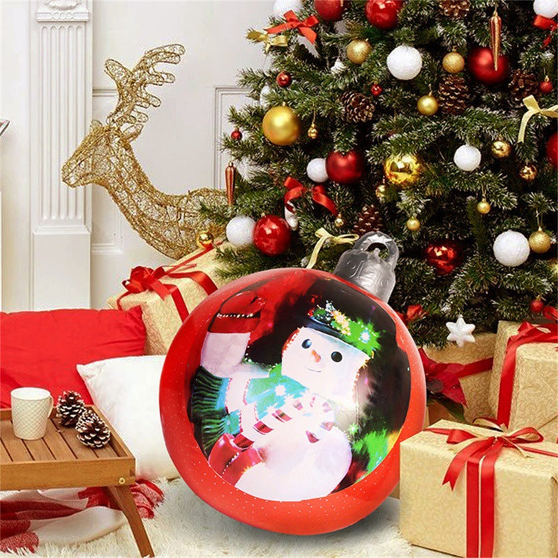 Large Inflatable PVC Christmas Ornament – 60CM Outdoor Holiday Decor Ball