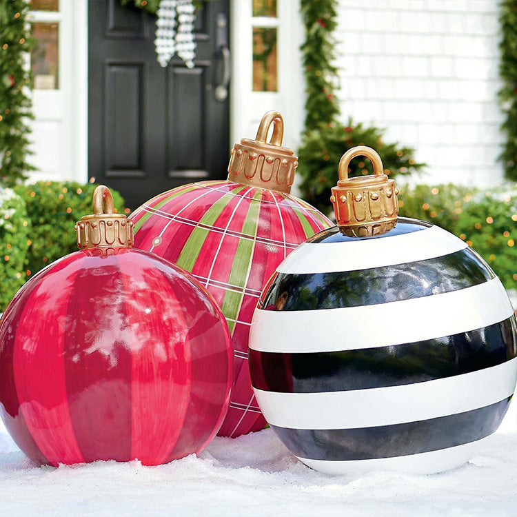 Large Inflatable PVC Christmas Ornament – 60CM Outdoor Holiday Decor Ball