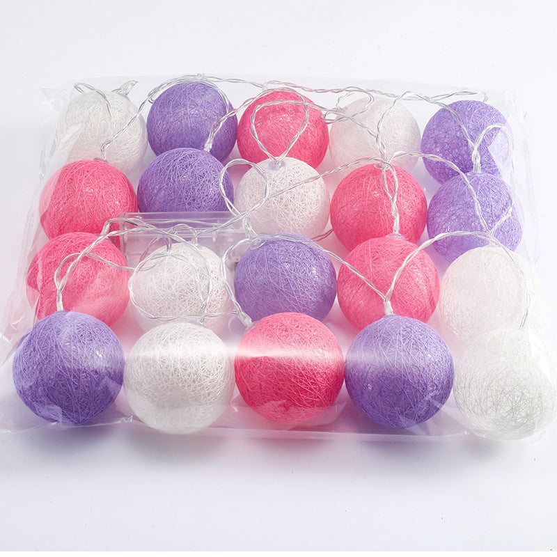 LED Cotton Ball String Lights – Decorative Festoon Lamp for Home & Party Décor