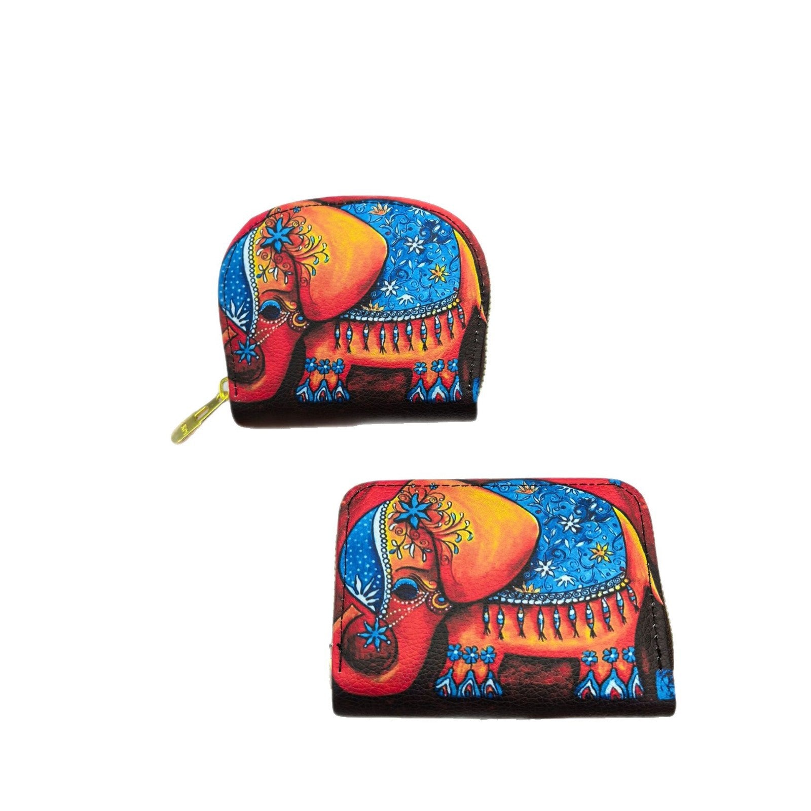 Women’s Ethnic Style Elephant Long Wallet – Organizer Clutch Purse