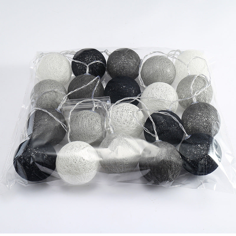 LED Cotton Ball String Lights – Decorative Festoon Lamp for Home & Party Décor