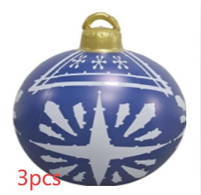 Large Inflatable PVC Christmas Ornament – 60CM Outdoor Holiday Decor Ball