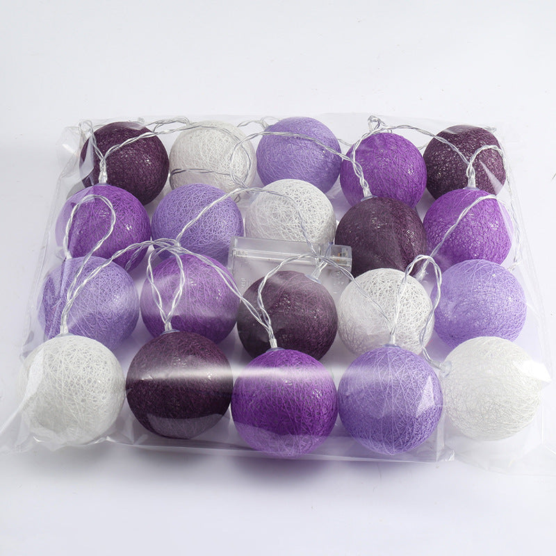 LED Cotton Ball String Lights – Decorative Festoon Lamp for Home & Party Décor