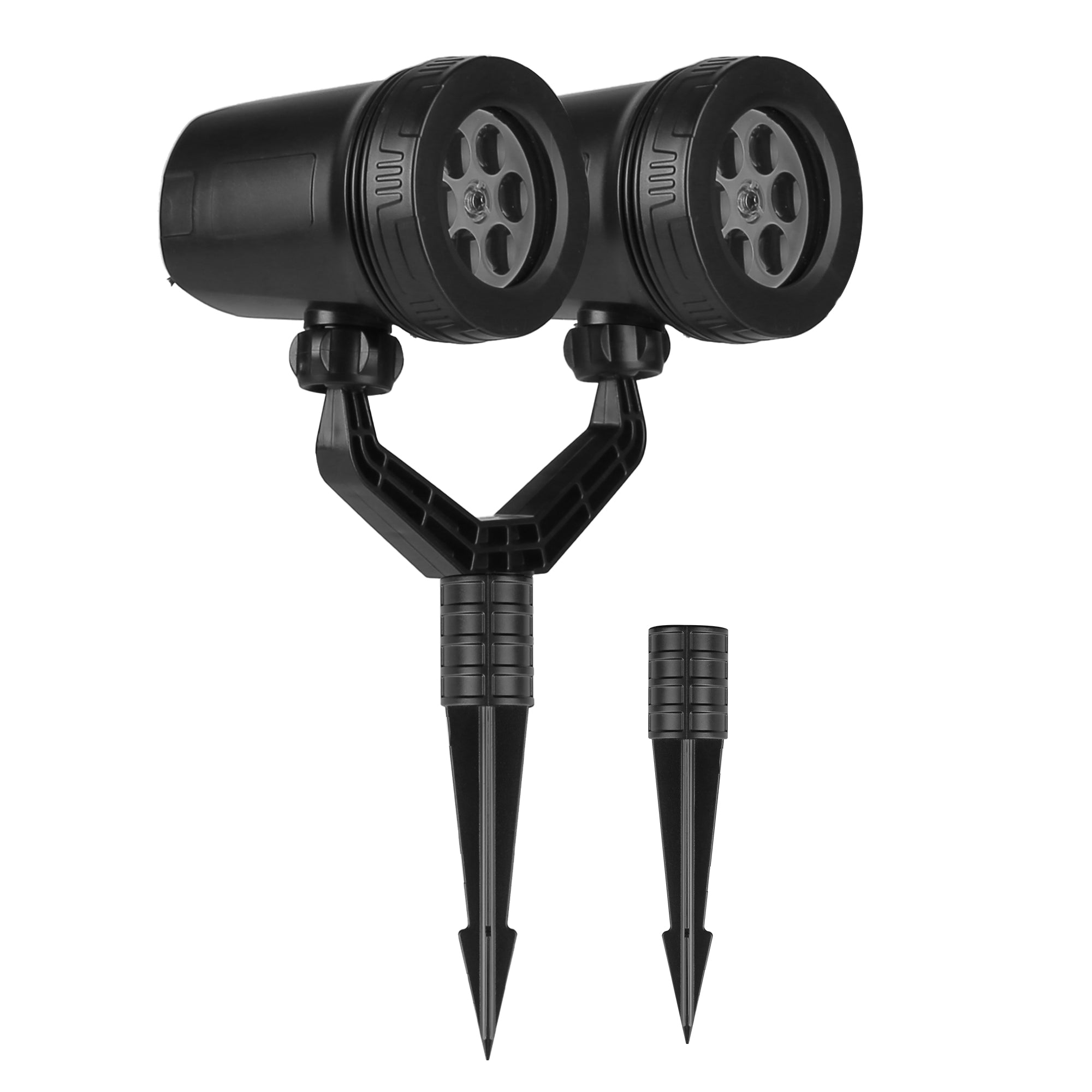 Dual-Head Christmas Snowflake Projector Light – Waterproof LED Stake Lamp for Indoor & Outdoor Holiday Décor