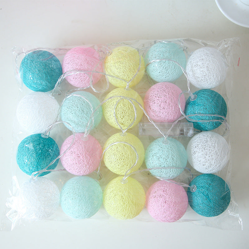 LED Cotton Ball String Lights – Decorative Festoon Lamp for Home & Party Décor