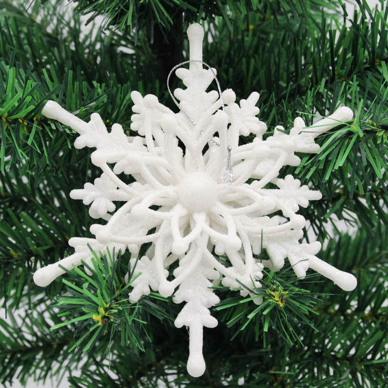 3D White Snowflake Ornaments – Christmas Tree Hanging Decorations, DIY Craft Snowflakes for Xmas & New Year