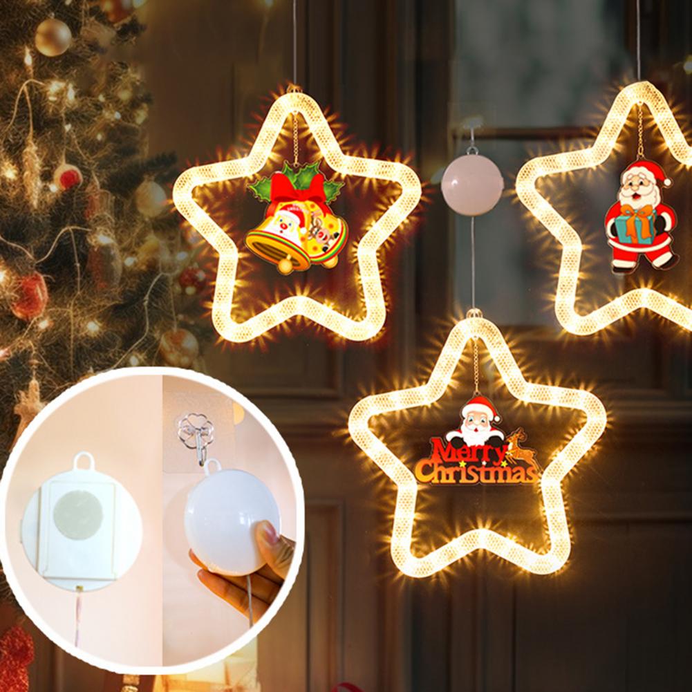 Christmas LED Pendant Decoration – Star Light for Festive Window and Door Décor