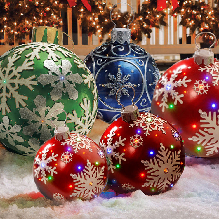 Large Inflatable PVC Christmas Ornament – 60CM Outdoor Holiday Decor Ball
