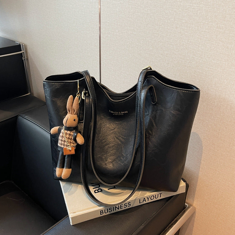 Simple And Versatile Textured Tote Bag For Women