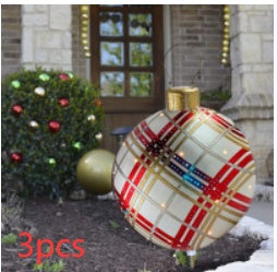 Large Inflatable PVC Christmas Ornament – 60CM Outdoor Holiday Decor Ball