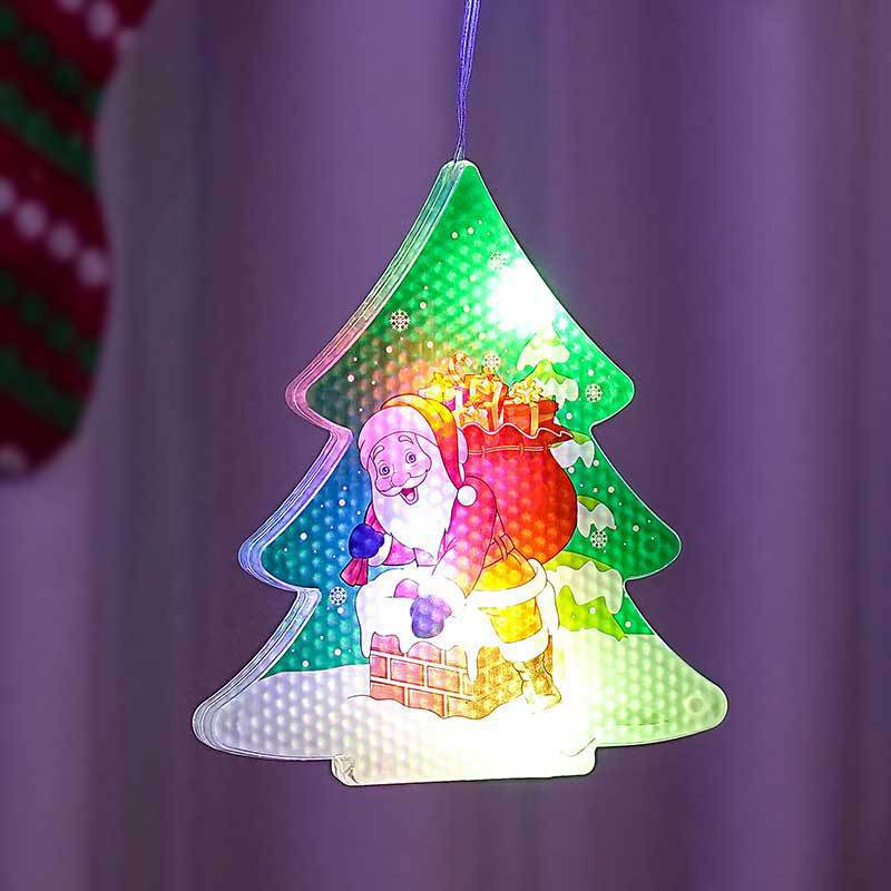 Painted Christmas Curtain Lights – Holiday Ambience Décor with Rubber-Covered Wire
