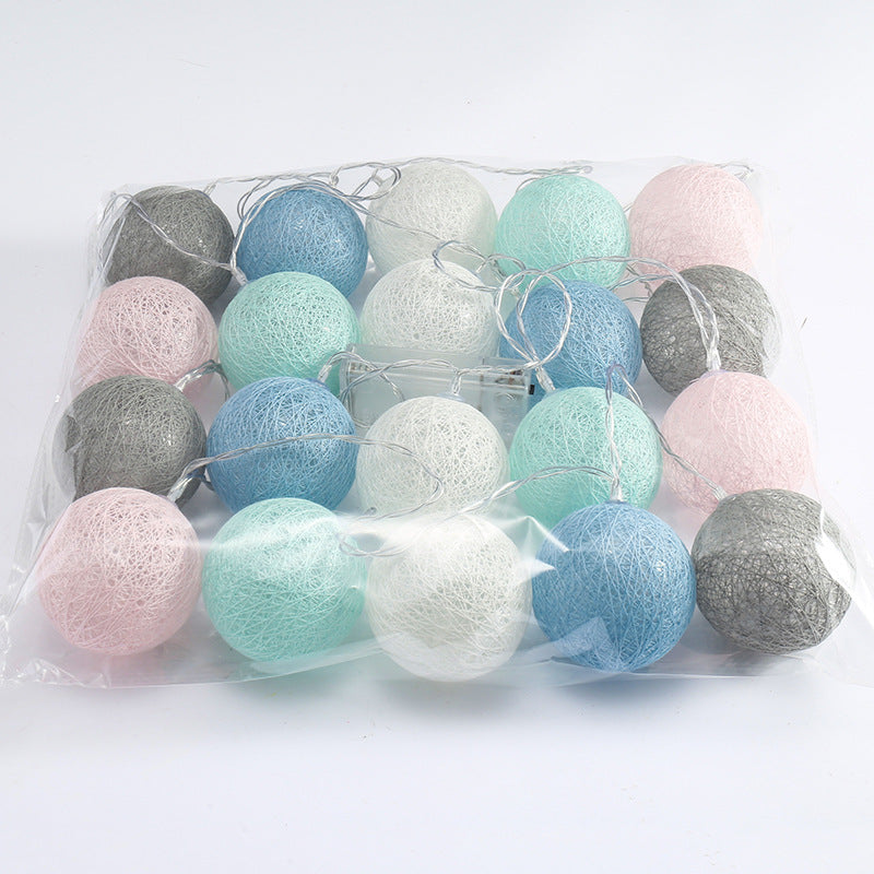 LED Cotton Ball String Lights – Decorative Festoon Lamp for Home & Party Décor