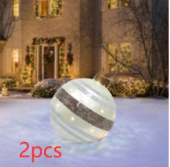 Large Inflatable PVC Christmas Ornament – 60CM Outdoor Holiday Decor Ball