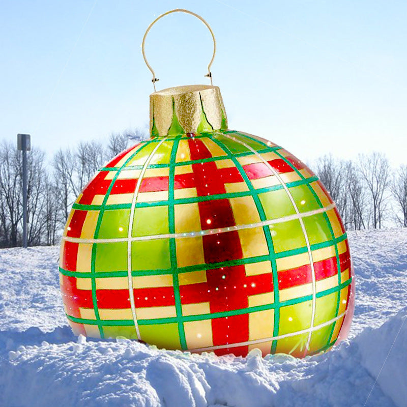 Large Inflatable PVC Christmas Ornament – 60CM Outdoor Holiday Decor Ball