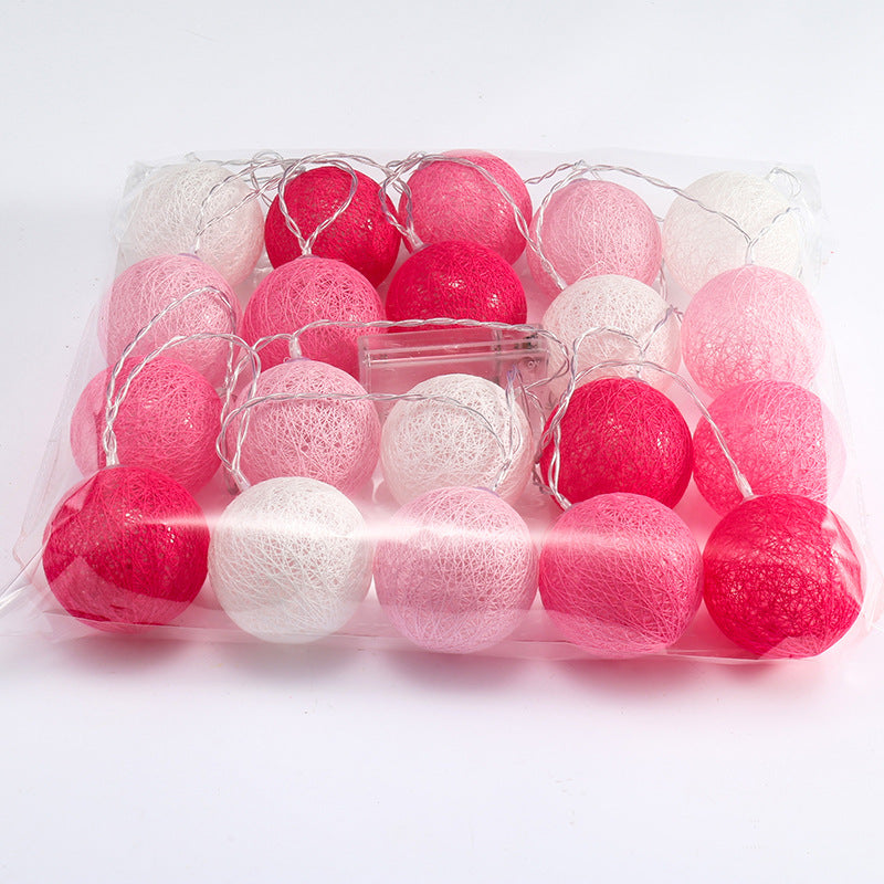 LED Cotton Ball String Lights – Decorative Festoon Lamp for Home & Party Décor