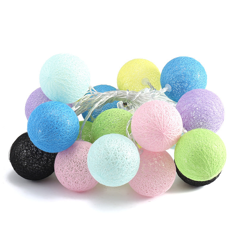 LED Cotton Ball String Lights – Decorative Festoon Lamp for Home & Party Décor
