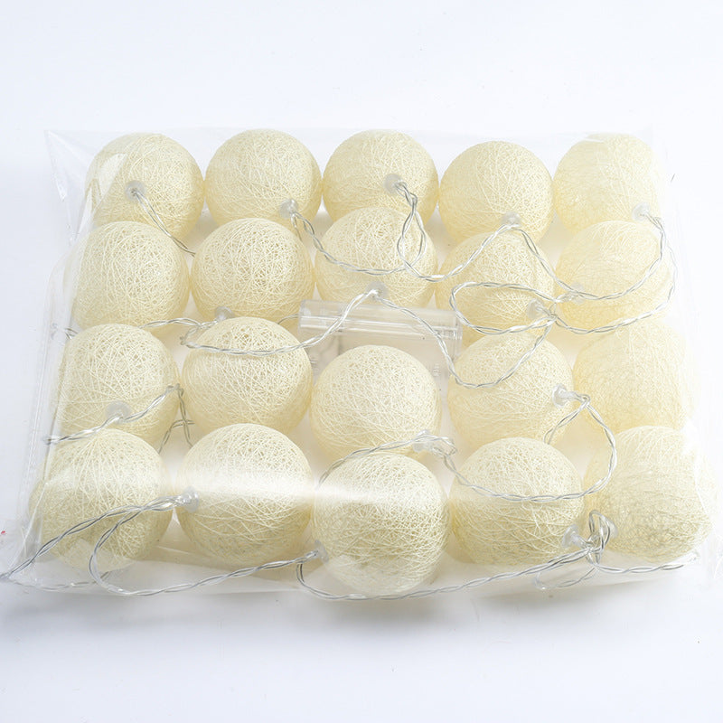 LED Cotton Ball String Lights – Decorative Festoon Lamp for Home & Party Décor